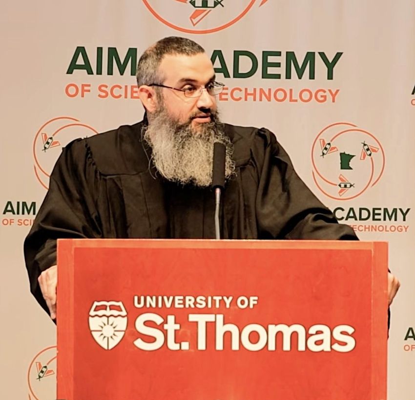 Michael Abraham speaking at the University of St. Thomas